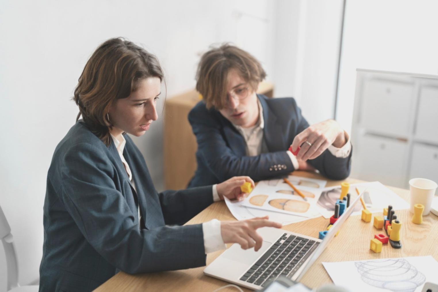 Financial planning workspace with startup documents