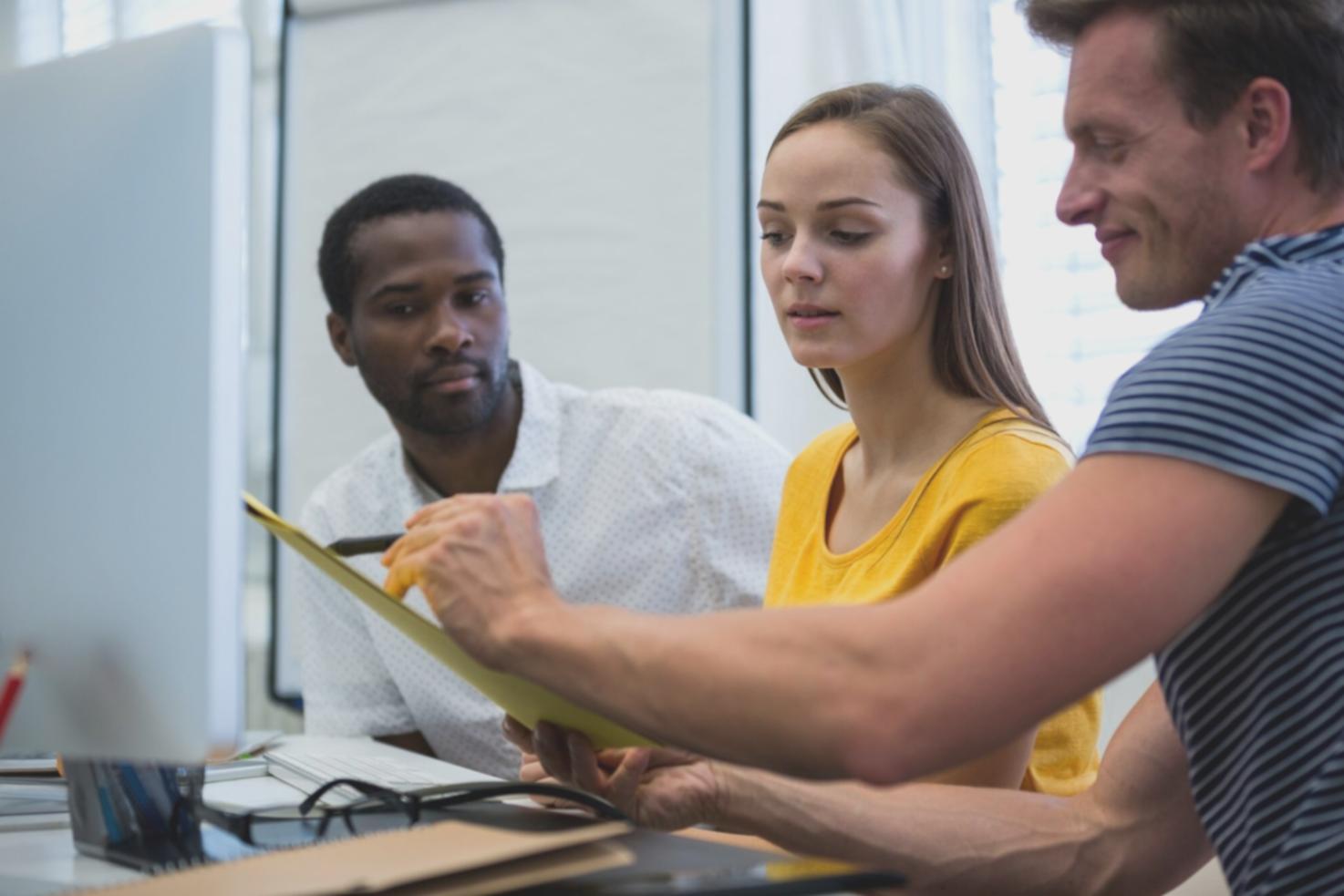 Financial analysis workspace with charts and planning documents